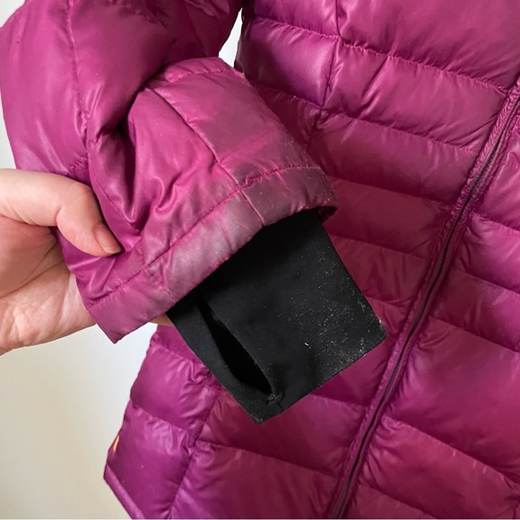 Lole Down Filled Hooded Longline Puffer Coat Jacket Magenta Size Medium - Picture 3 of 6